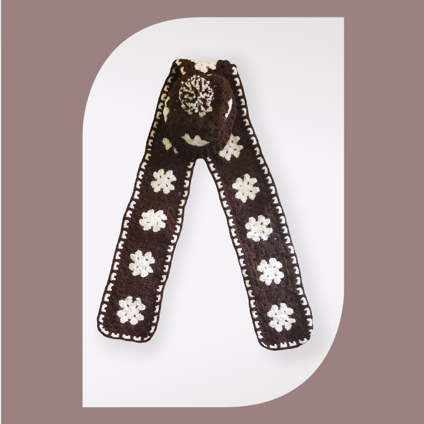 Granny Square Style Hat & Scarf Set