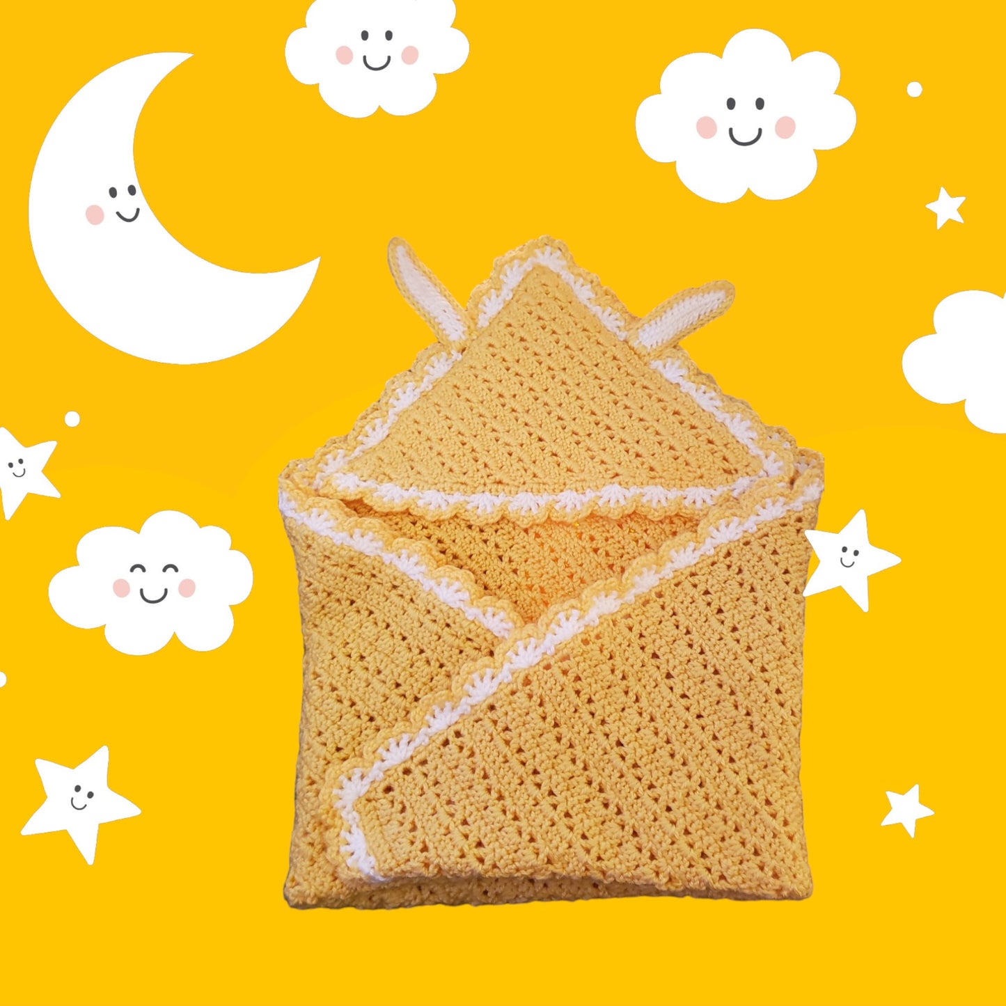 Bunny Hooded Baby Blanket