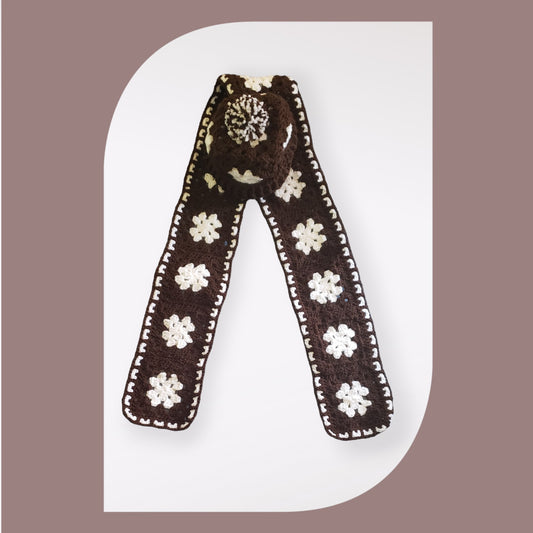 Granny Square Style Hat & Scarf Set